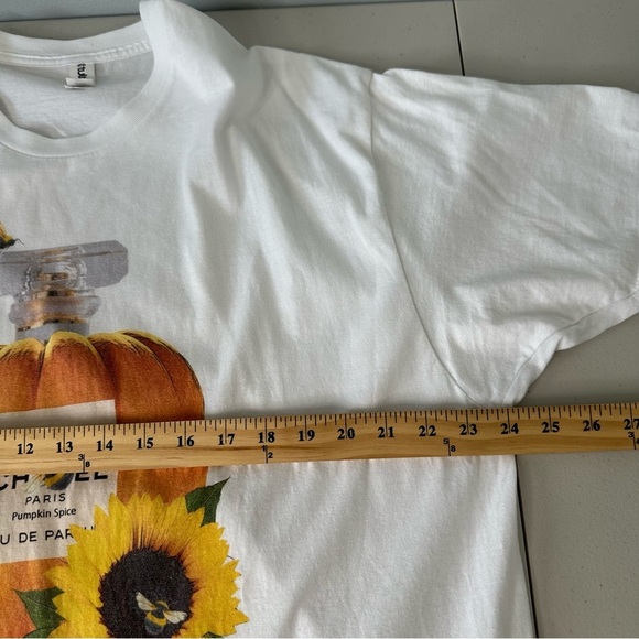 Tultex T-Shirt Pumpkin Perfume Sunflower Print Size XXL - Picture 6 of 9
